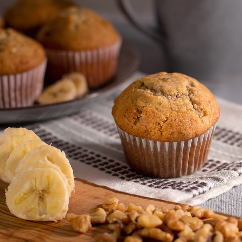 Banana nut protein muffin