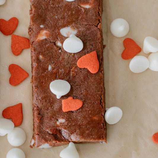 Red velvet white chocolate protein brownies