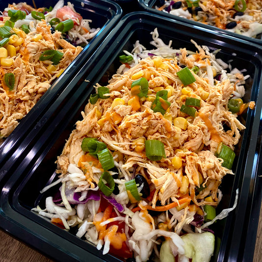 Shredded Buffalo Chicken Salad